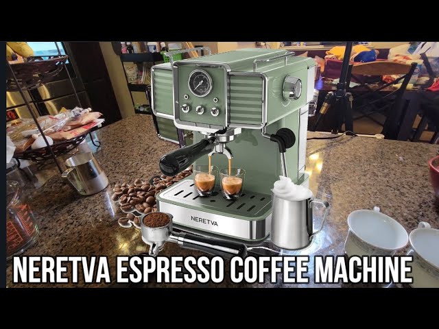  Galanz Máquina de café expreso retro con espumador de