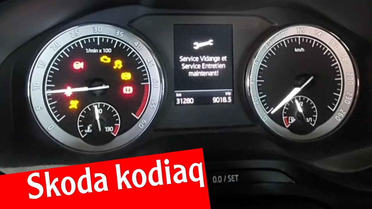 Remise à zéro compteur vidange et d'entretien Skoda kodiaq - sans diagnostic