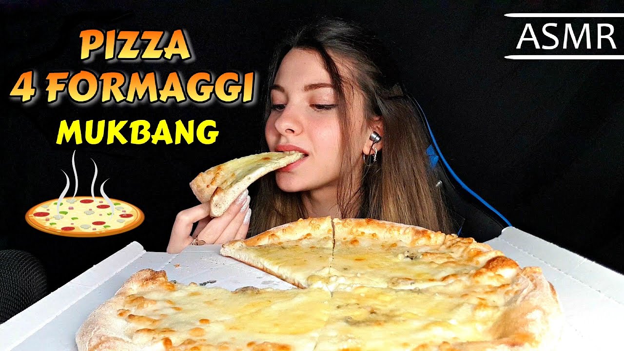 PIZZA 4 FORMAGGI 🍕 - EATING SOUNDS - mukbang | ASMR ita