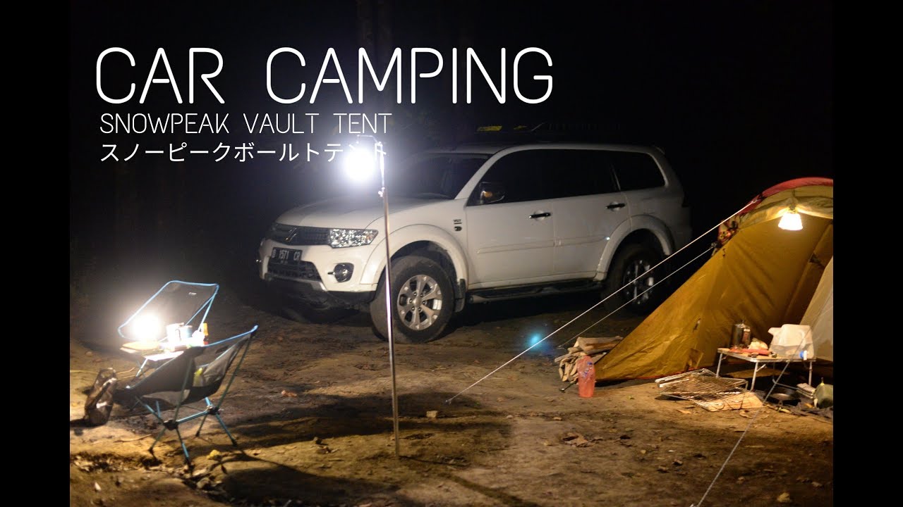 MITSUBISHI PAJERO SPORT CAR CAMPING WITH MY FATHER SNOW PEAK VAULT