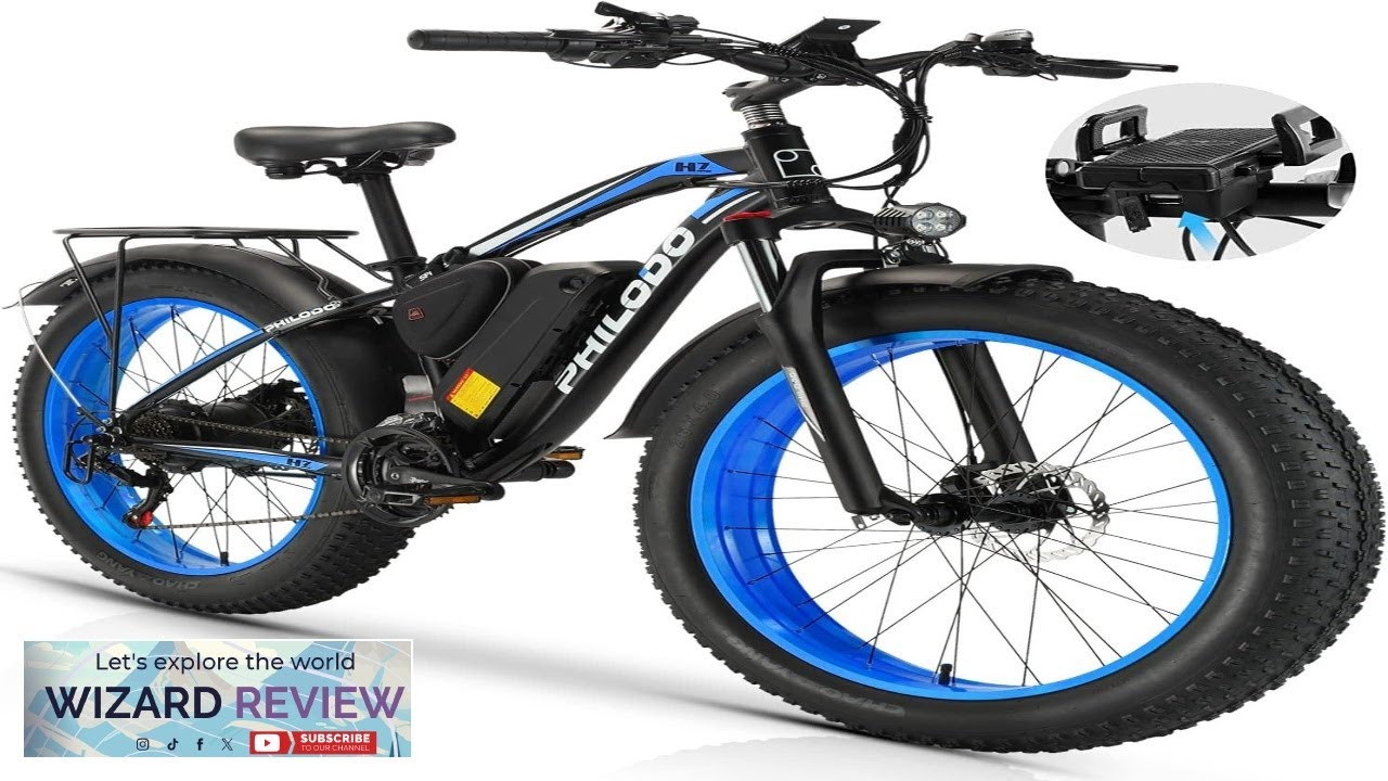 PHILODO E-BIKE 26” PHILODO Electric Bike for Adults Fat Tire Ebike 26