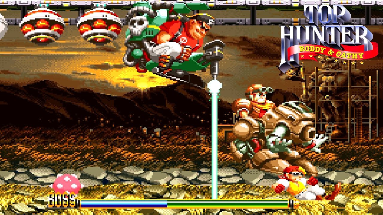 TOP HUNTER - MR. BIGMAN Boss Fight - NEOGEO