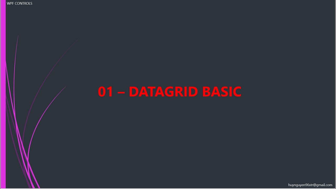 [WPF Datagrid 1] Datagrid Base - YouTube