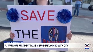 Fl. Warriors president talks misunderstanding with city