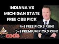 College Basketball Pick - Indiana vs Michigan State Prediction, 2/21/2023 Free Best Bets & Odds