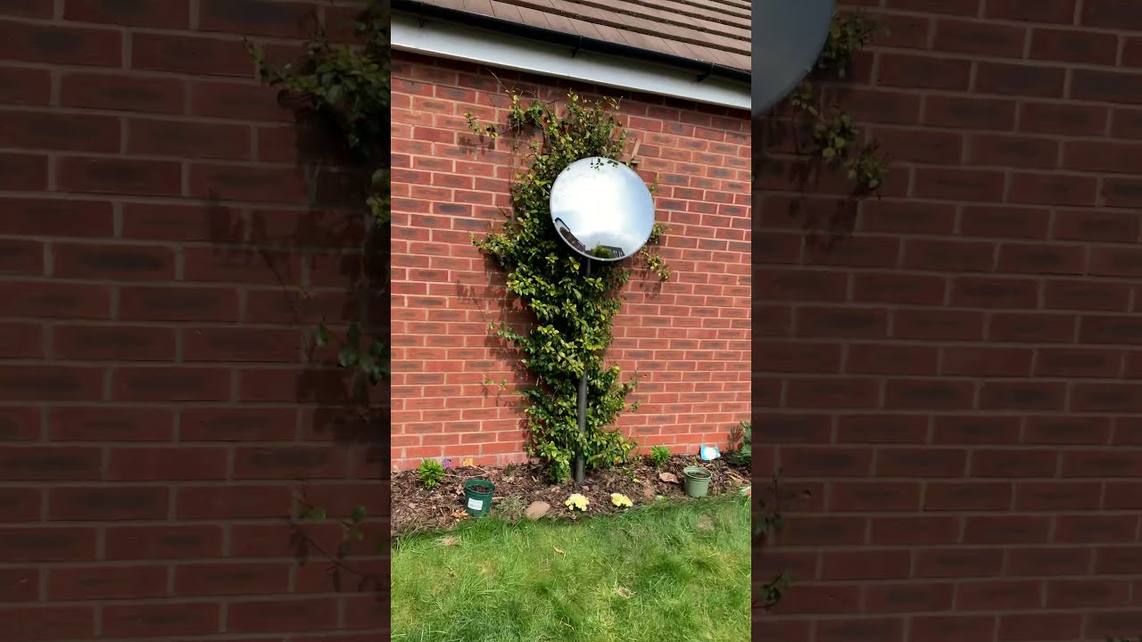 Garden mirror to shine light onto shaded area to help the grass and plants  grow - YouTube