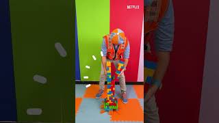 Building the Tallest Tower! #shorts #blippi #blippishorts