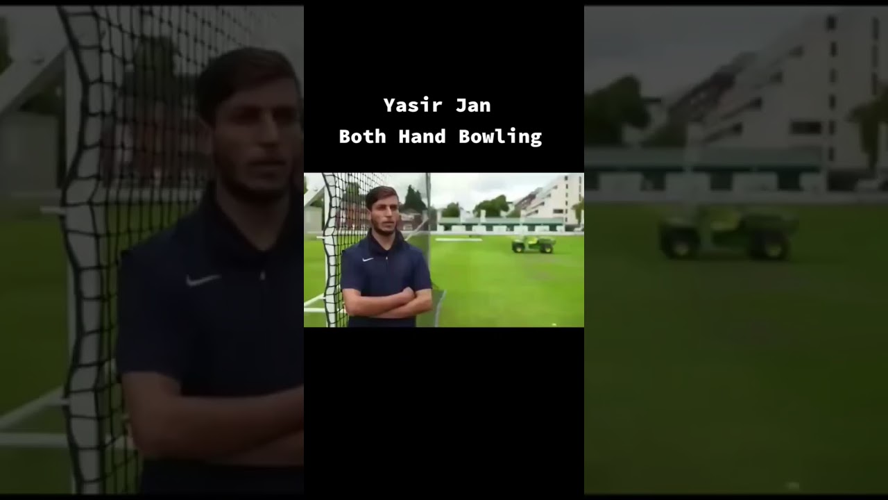 Yasir Jan bowling with both hands hunters cricket official brand ambassador 