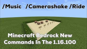 Minecraft Bedrock New Commands! In The 1.16.100 Update | How To Use The Music, Camershake and Ride