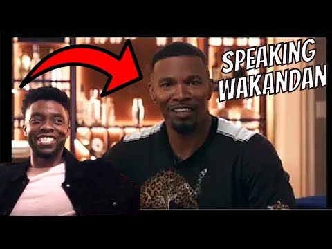 Chadwick Boseman teaches Jamie Foxx to speak Wakandan #shorts