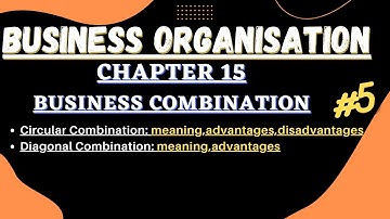 Circular and Diagonal combination Business organisation Chapter 15 Business combination part 5 #tfh