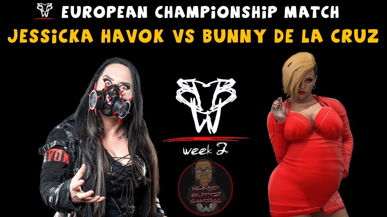 JESSICKA HAVOK VS BUNNY DE LA CRUZ BBW EUROPEAN CHAMPIONSHIP MATCH BBW