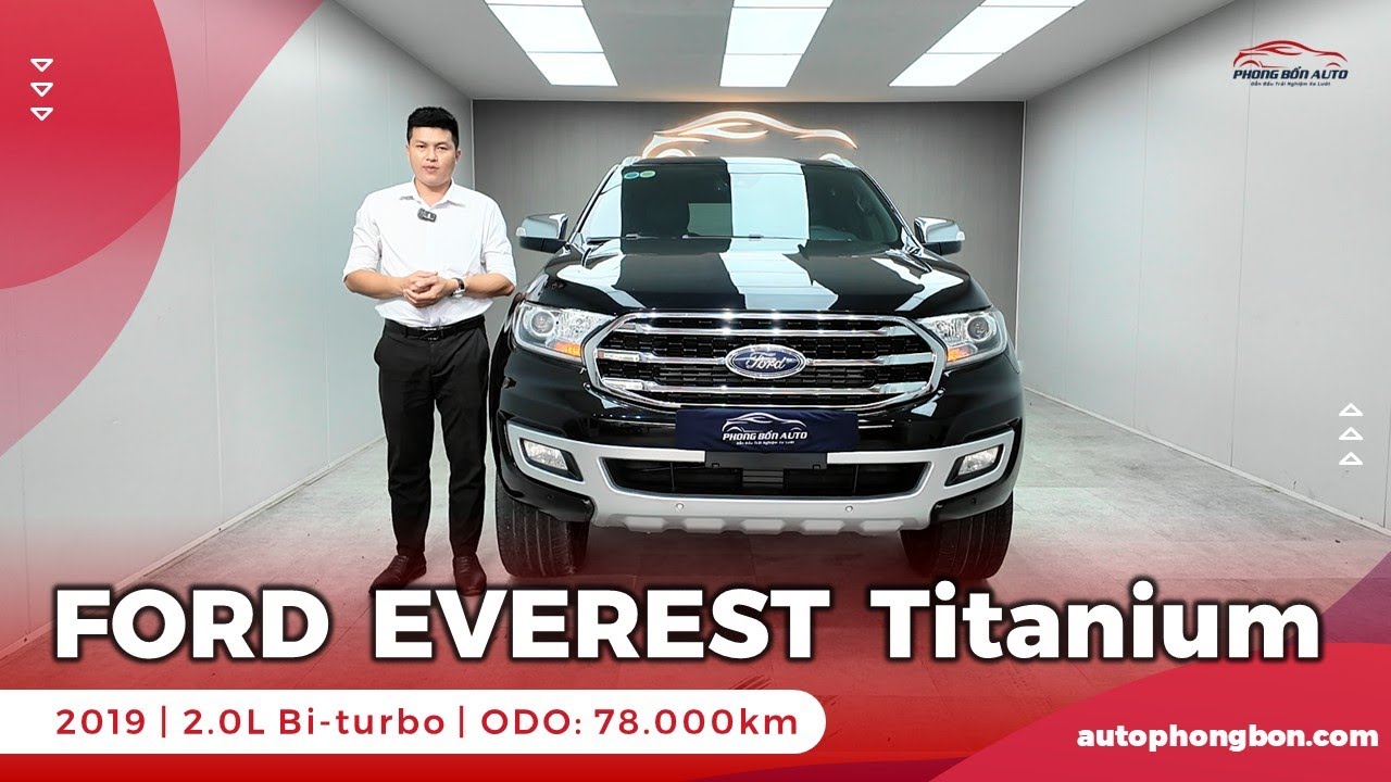 🔴FORD EVEREST Titanium, sx 2019, động cơ 2.0L Bi-Turbo, máy dầu, số tự đồng 2 cầu, ODO: 78.000km💥