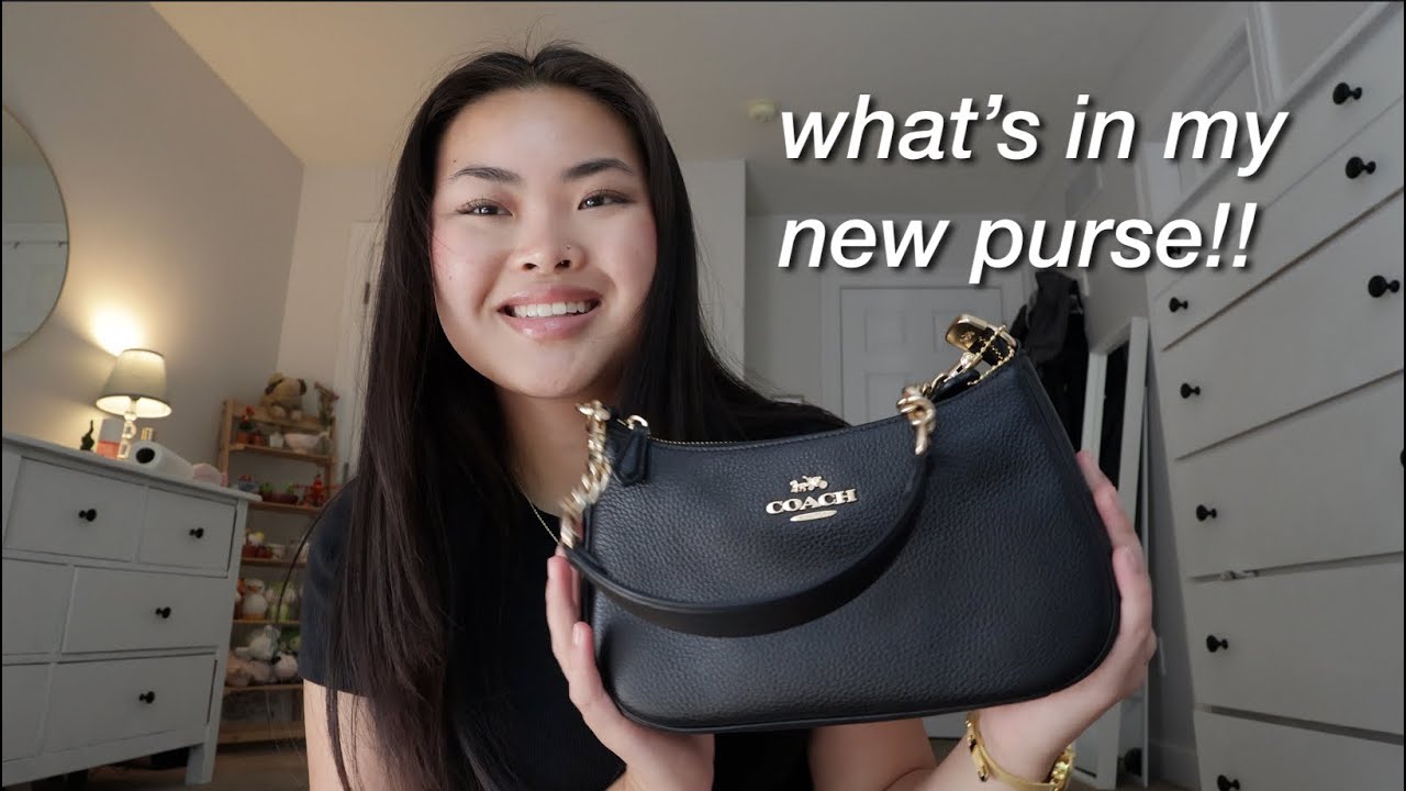 Что в моей сумочке + Обзор сумки Coach Teri!!