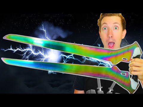 video-game-swords-in-real-life-🔪-5-weapons-vs-fruit-ninja-(halo,-metal-gear,-devil-may-cry)