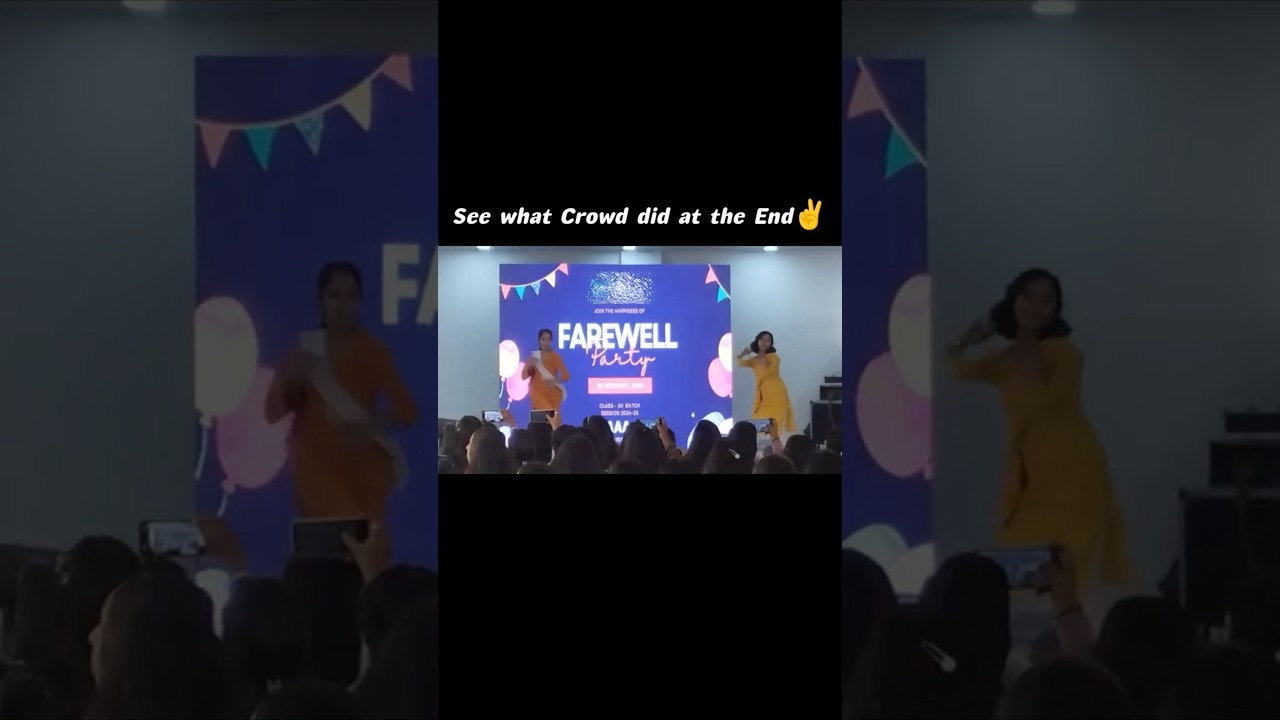 Farewell Dance 🎀🪩 Crowd Singing wholesome moment 🤩 