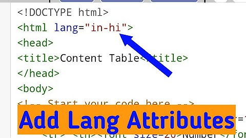 How to Add Lang Attribute to Blogger