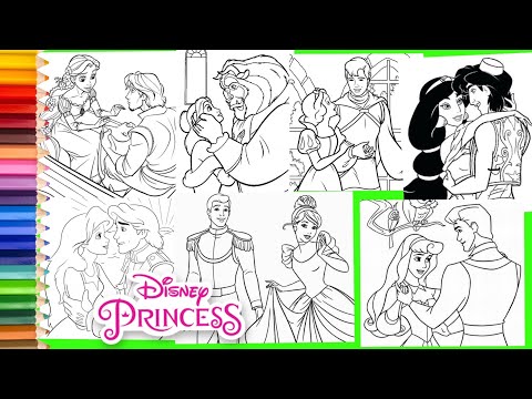 coloring-disney-princes-&-princesses-compilation-coloring-pages-for-kids