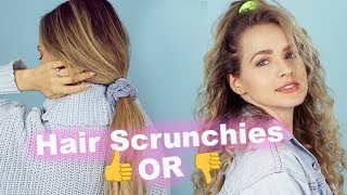 I Tried Wearing Hair Scrunchies for A Week!  KayleyMelissa