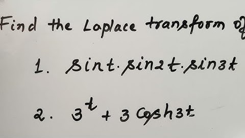 Laplace transform of various functions (18MAT31) / Part3
