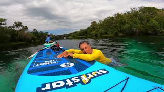 How To Get Back On An Inflatable Paddle Board (SurfStar) After Falling In Less Than 1 Minute