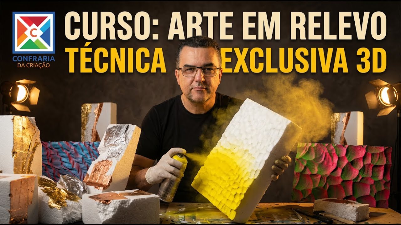 Aprenda a Criar Arte em Relevo 3D com Técnica Exclusiva Curso Completo ...