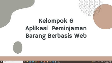 WEB PROGRAMMING II APLIKASI PEMINJAMAN BARANG BERBASIS WEB