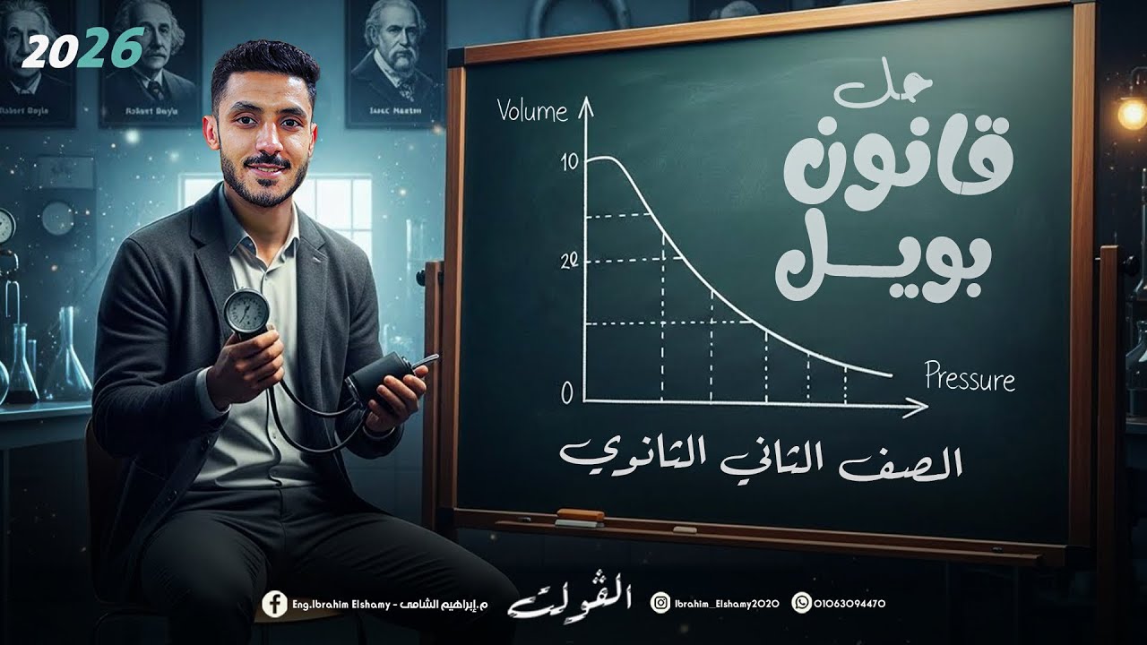 حل أسئلة الدرس الأول في الفصل السادس قوانين الغازات ( قانون بويل ) للصف الثاني الثانوي 2026