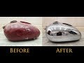 Fuel tank restoration  from rust to a perfect chrome