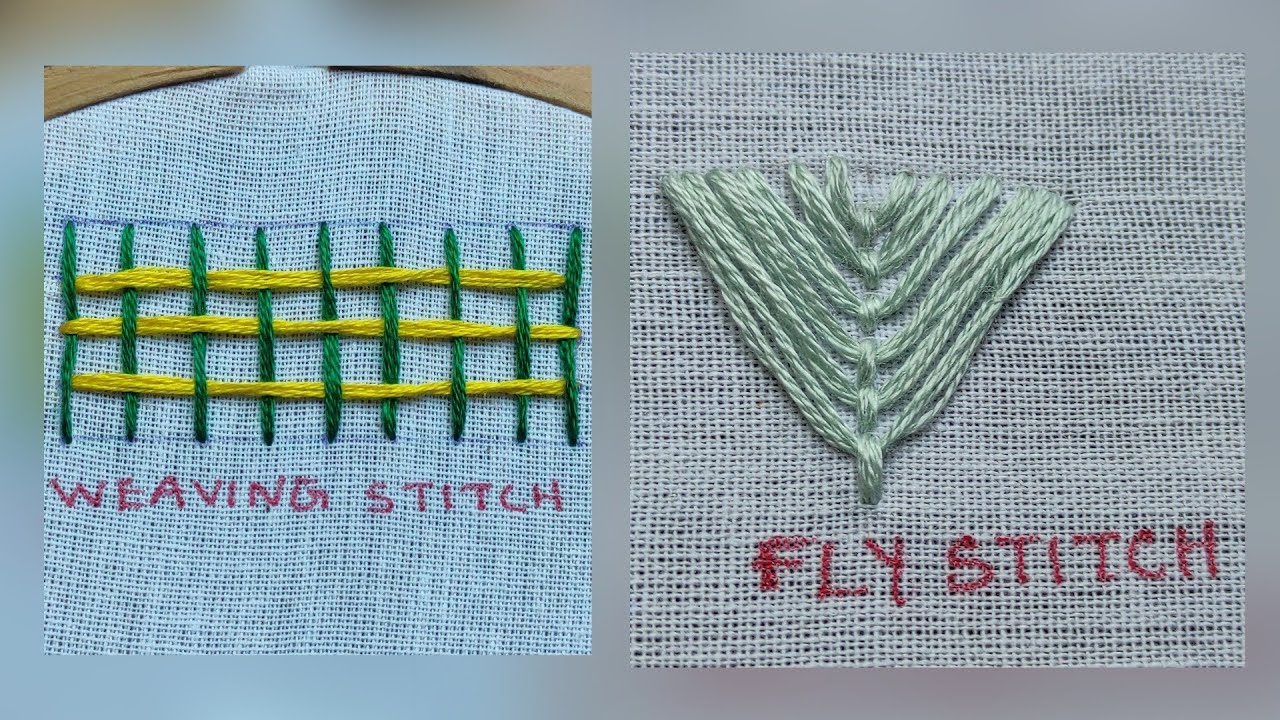 Weaving and Fly stitch 🪡Handembroidery Tutorial for beginners ️ # ...