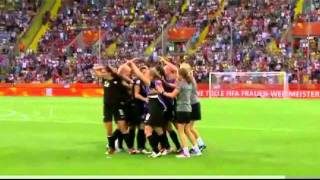 USA vs Brazil FIFA Women's World Cup 2011 plus Interview with Abby Wambach and coach Pia Sundhage