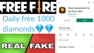 Free Diamonds Fire for Free 2021 app real or fake | free diamonds | Garena free fire | Tech Lover DK screenshot 3