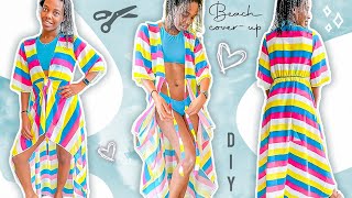 DIY Short Sleeves Beach Cover Up + Pattern | Swimsuit Cover Up DIY