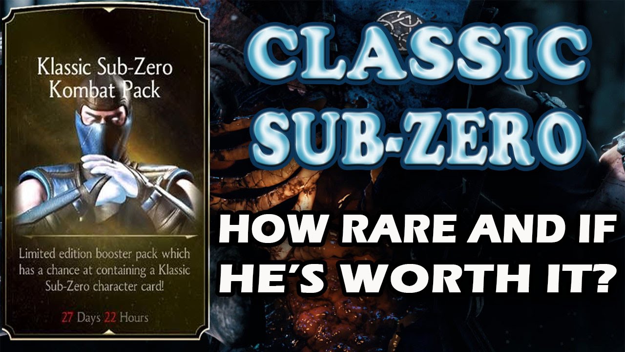 Classic Sub-Zero Kombat Pack. Took me 20+ packs to find him! Is it worth it?