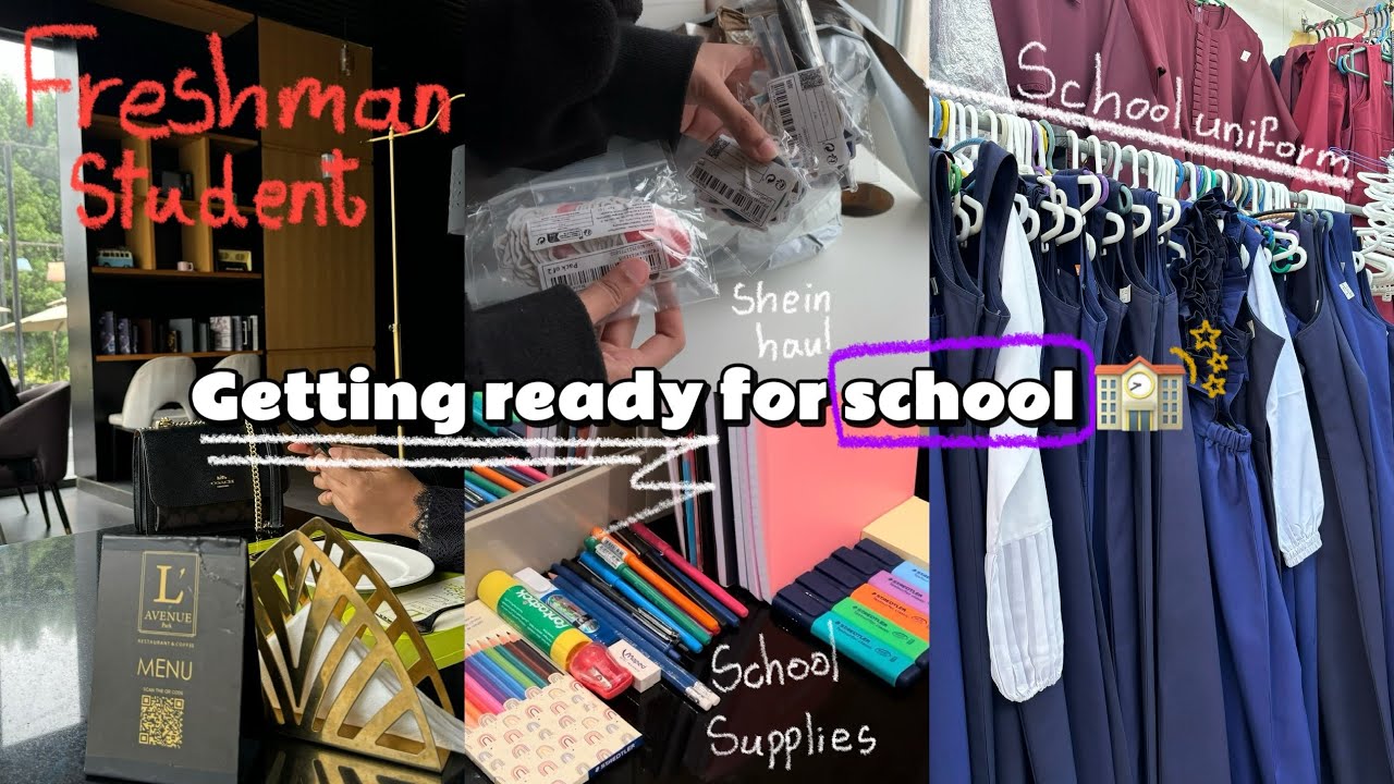 فلوق : تجهيزات المدرسة لاخر سنة متوسط✨! | طلبية شي ان، مشتريات المدرسة، والمزيد..