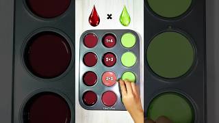 Burgundy Meets Fresh Green 💚 | Pure Color Harmony ✨ #colormixing #satisfying #asmr #art
