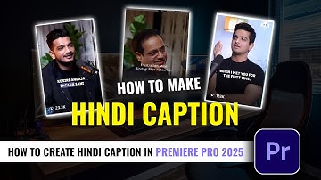 How to create Hindi caption in premiere pro 2025 | Hindi
