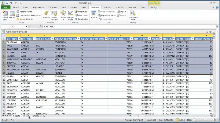 Create a Macro to Automate Sorting List by First and Last Name