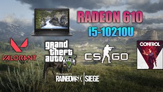 Radeon 610 Test in 5 Games ft i5 10210U Dell Vastro 3590