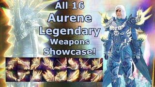 Guild Wars 2 : All 16 Legendary Aurene Weapon's ( Showcase )
