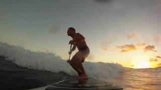 GoPro HD SUP Sunset surf session - Waikiki