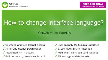 How to change interface language? GetNZB - Free Usenet Downloader