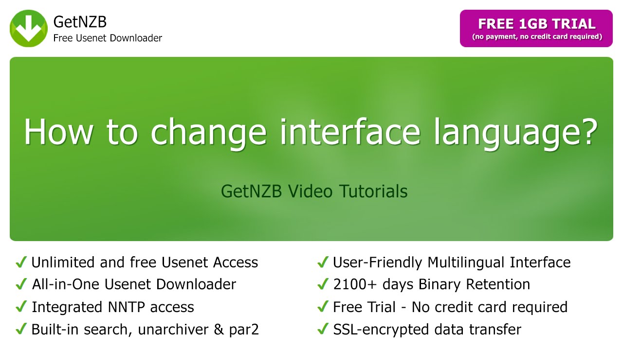 How to change interface language? GetNZB - Free Usenet Downloader