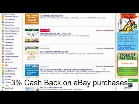 eBay Cash Back Rebate: Get 5% Cash Back on eBay purchases (discount and coupons too)