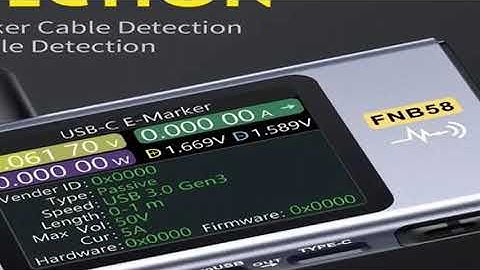 FNB58 USB Tester Voltmeter Ammeter TYPE-C Fast Charge Detection Trigger Capacity Measurement Ripple