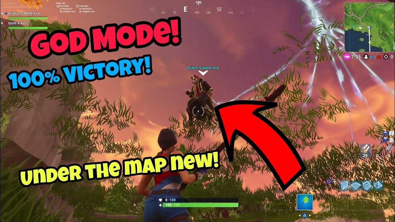 Fortnite Glitches Season 5 (100% Victory) Under The Map God Mode Glitch PS4/Xbox one 2018