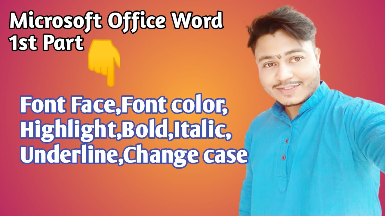 Microsoft office word Basic tutorial_1st part - YouTube