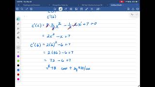 MTH 120 Test 1 Review, Marginal Analysis, Items 24 - 27