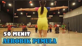 Download Lagu SENAM AEROBIK KEKINIAN 50 MENIT 🔥 Gerakan Mudah \u0026 Asik untuk Pemula | Fesya Sahara MP3