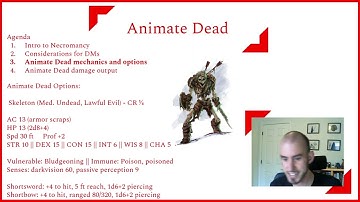 Animate Dead - Necromancy Part 1 - D&D Mechanics #3